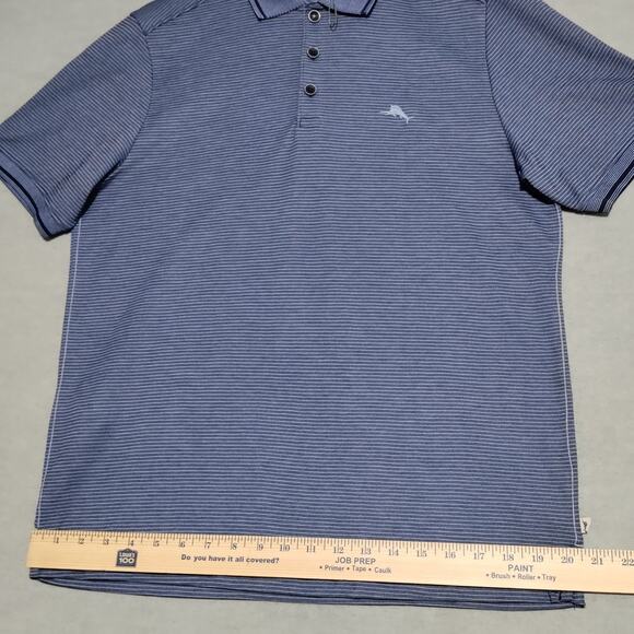 Tommy Bahama Men's Coastline Polo Shirt Size Small Navy Blue Striped NWOT - Picture 7 of 13